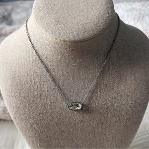 Kendra Scott Elisa Silver Pendant Necklace in Dichroic Glass